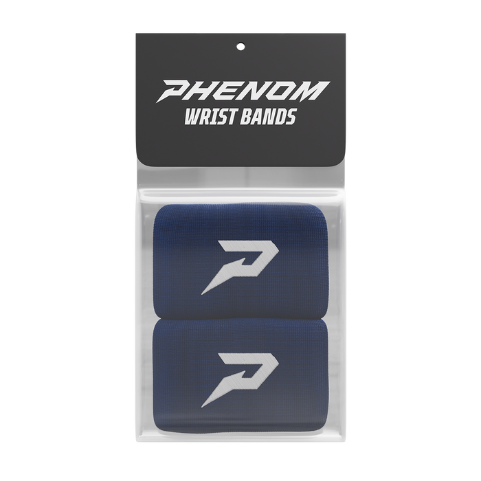 Phenom Elite Quantum Knit wrist bands — navy pair
