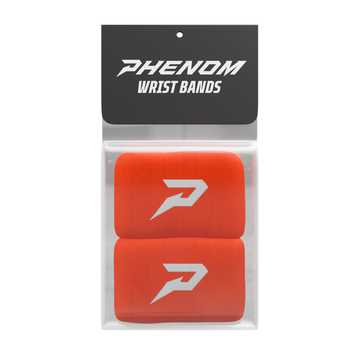 Phenom Elite Quantum Knit wrist bands — orange pair