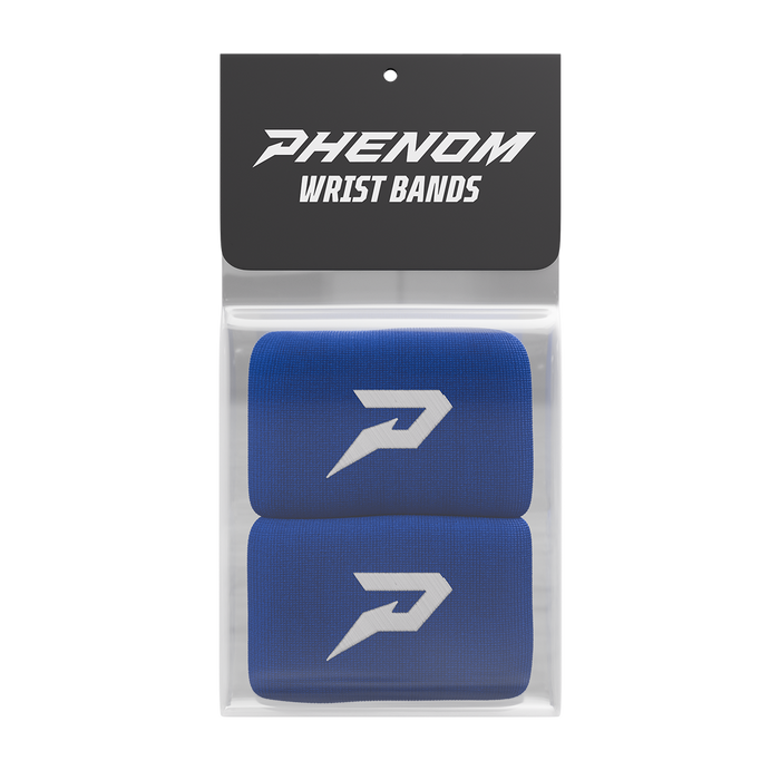 Phenom Elite Quantum Knit wrist bands — royal blue pair