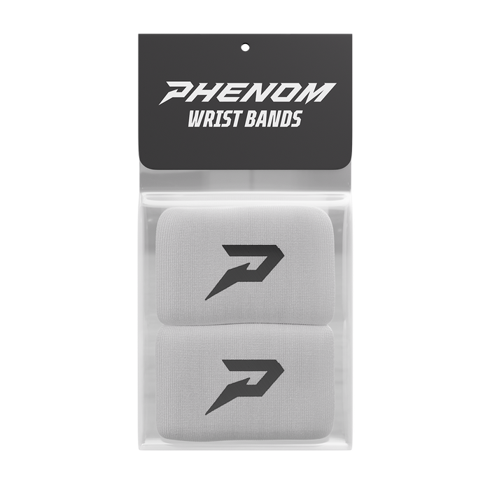 Phenom Elite Quantum Knit wrist bands — white pair