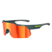 Phenom Focus Performance Sunglasses — Heat Wave orange wraparound athletic sunglasses, front view
